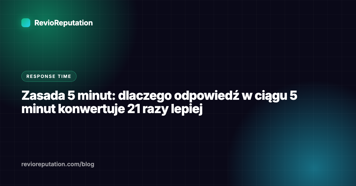 Zasada 5 minut: dlaczego odpowiedź w ciągu 5 minut konwertuje 21 razy lepiej