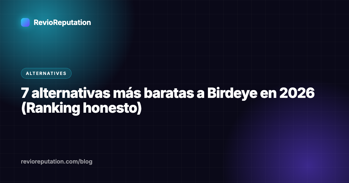 7 alternativas más baratas a Birdeye en 2026 (Ranking honesto)