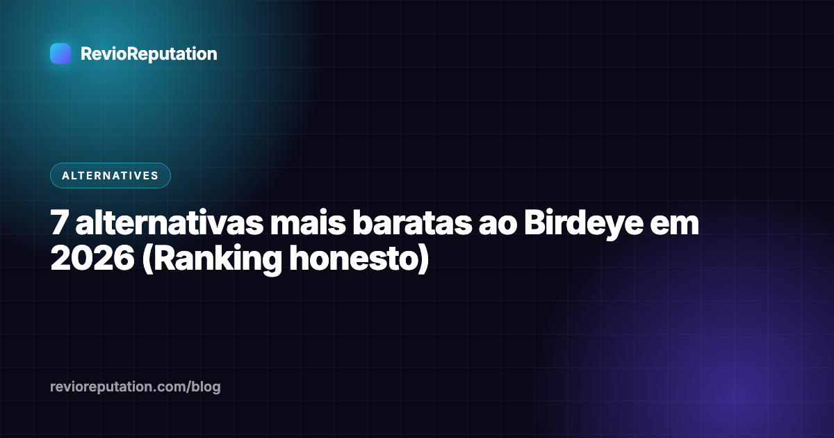 7 alternativas mais baratas ao Birdeye em 2026 (Ranking honesto)