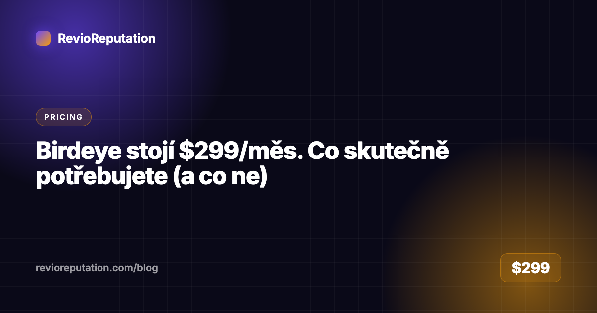Birdeye stojí $299/měs. Co skutečně potřebujete (a co ne)