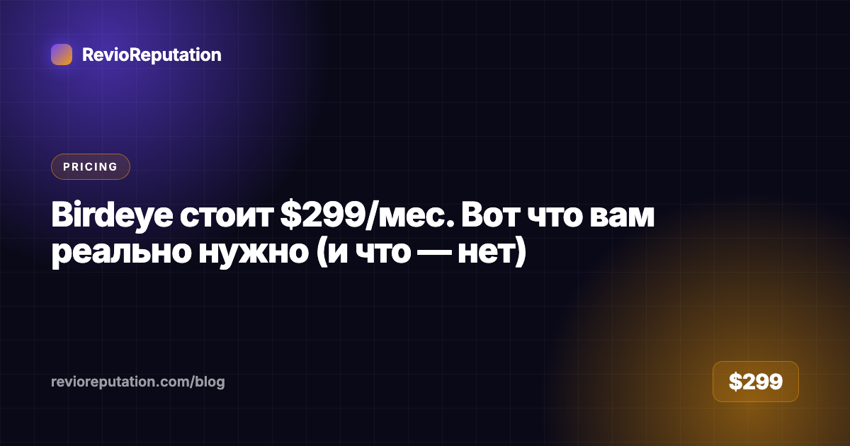 Birdeye стоит $299/мес. Вот что вам реально нужно (и что — нет)