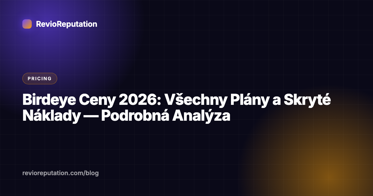 Birdeye Ceny 2026: Všechny Plány a Skryté Náklady — Podrobná Analýza