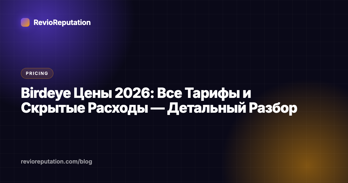 Birdeye Цены 2026: Все Тарифы и Скрытые Расходы — Детальный Разбор
