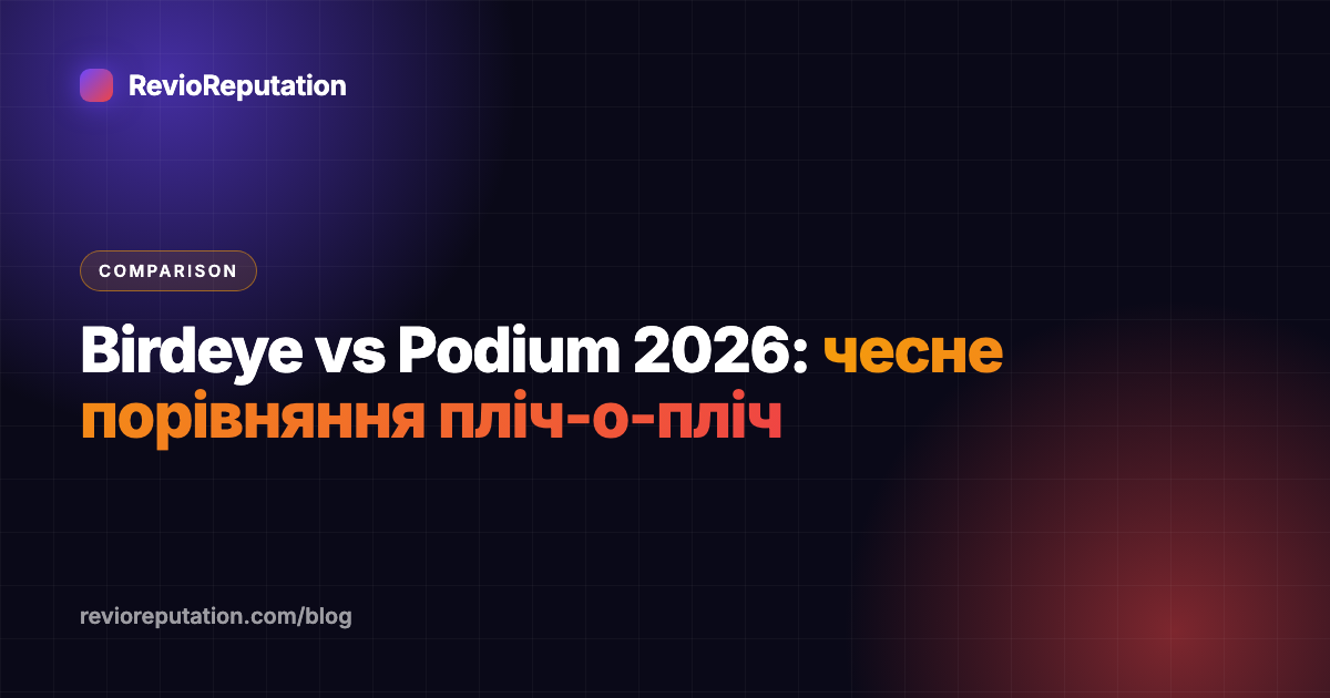 Birdeye vs Podium 2026: чесне порівняння пліч-о-пліч