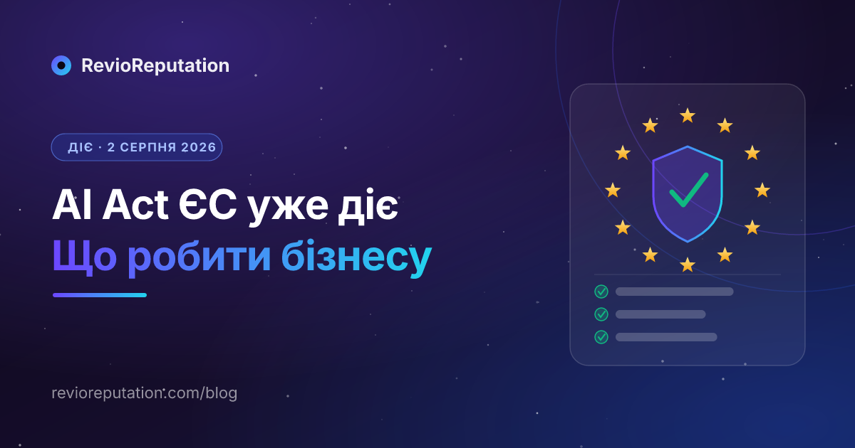 AI Act ЄС уже діє для вашого бізнесу: що реально змінює 2 серпня 2026 для ресторанів і малого бізнесу