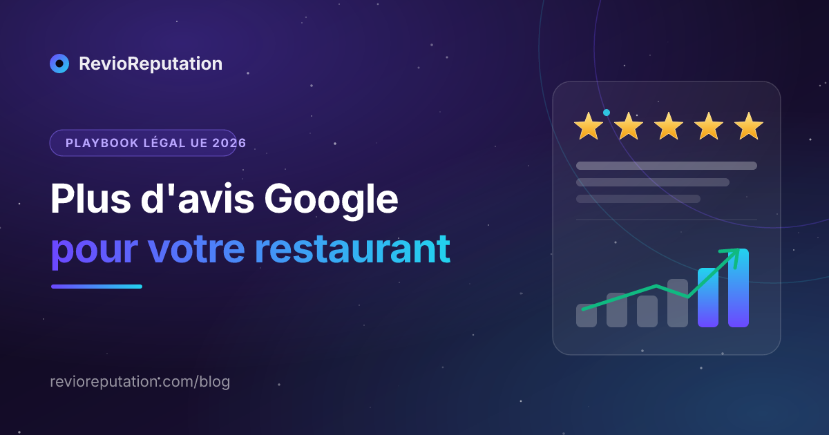 Comment obtenir plus d'avis Google pour votre restaurant — le playbook légal UE 2026