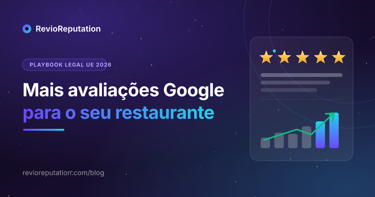 Como conseguir mais avaliações Google para o seu restaurante — playbook legal UE 2026